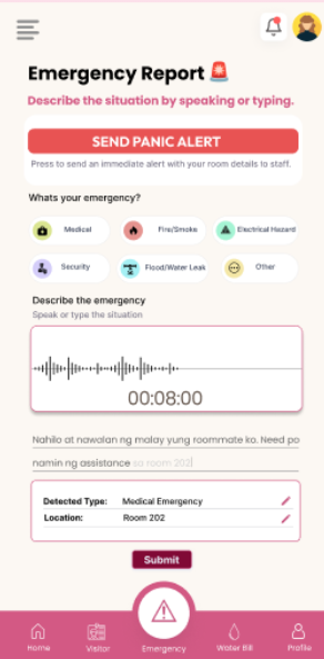 Emergency Report UI