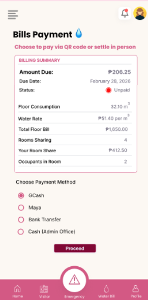 Water Bill UI